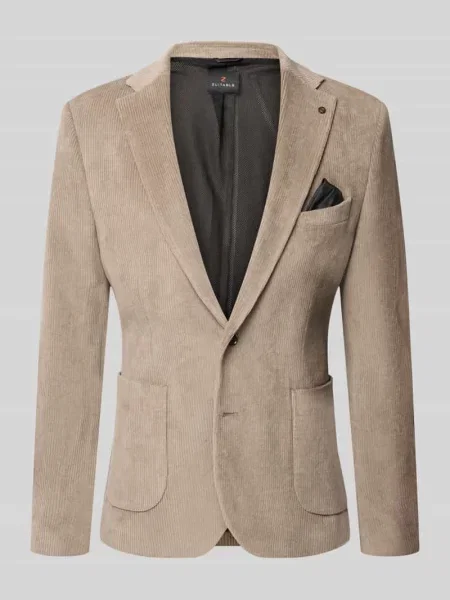 Marynarka o kroju slim fit z mieszanka bawełny w imitacja sztruksu model Nick' Zuitable