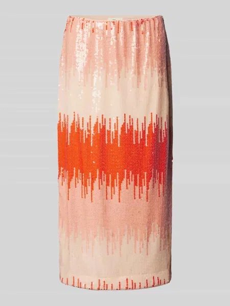 Spódnica midi z cekinami i elastycznym pasem S.oliver Black Label czerwona