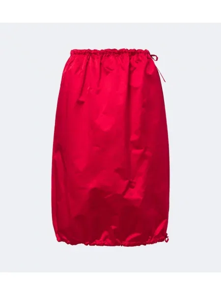 Fustă midi Prada din satin roșu