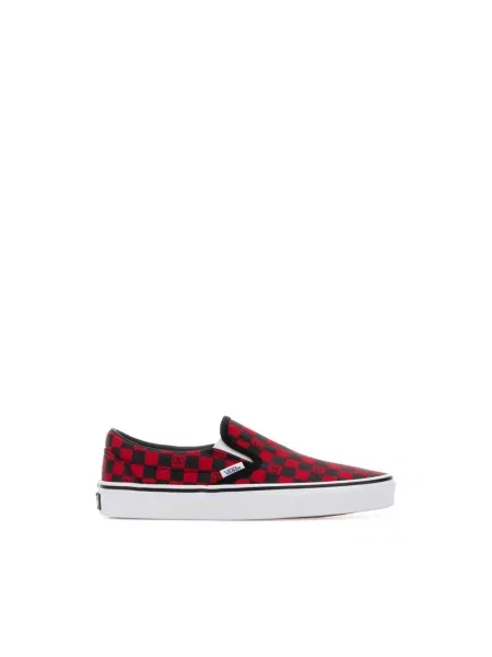 Sneakersy Valentino Garavani w kratę wsuwane płócienne czerwone