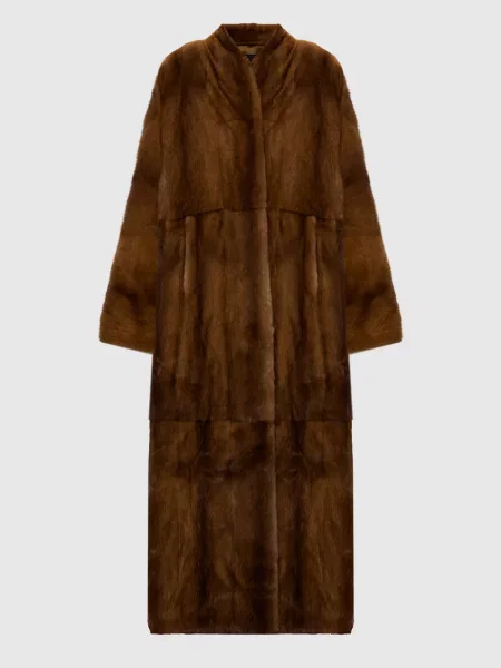 Шуба Elpidio Loffredo с норкой коричневая