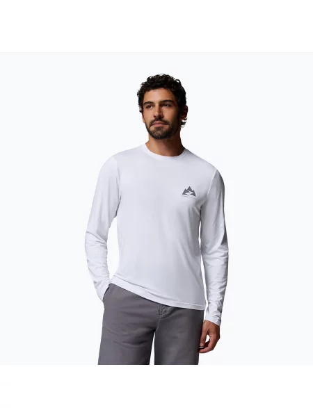 Tricou cu mânecă lungă Columbia alb