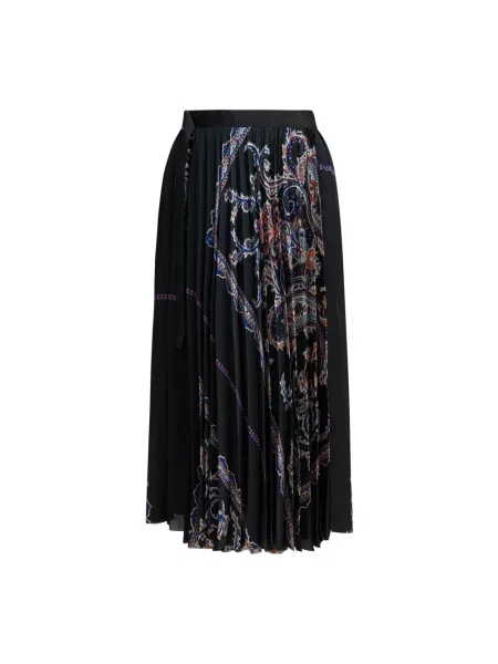 Spódnica Sacai z wzorem paisley czarna