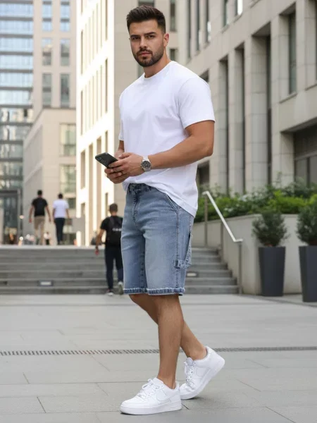 Pantaloni scurți Dstreet albastru