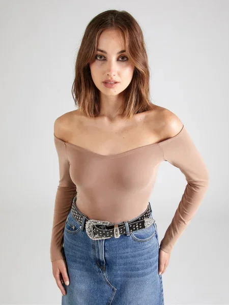 ABOUT YOU x Emili Sindlev Tricou Charlott taupe gri