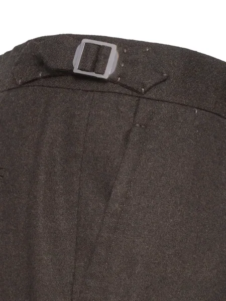 Pantaloni Franzese Collection plisate maro
