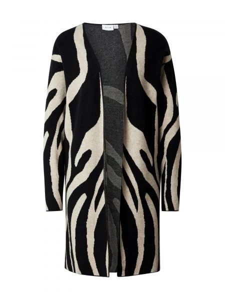 VILA Kardigán VIRIL / šedobiela čierna