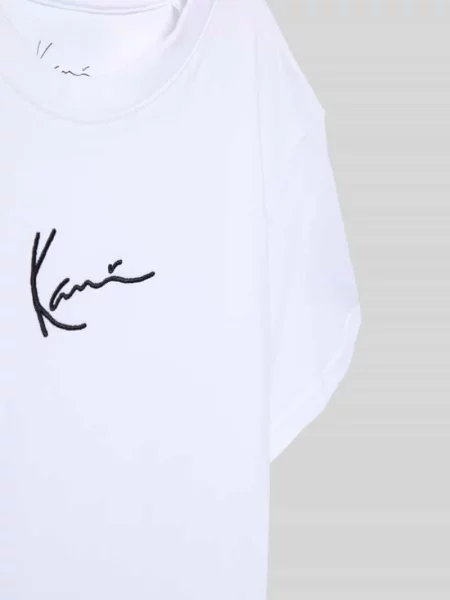 T-shirt w kroju regular fit z haftowanym logo Karl Kani biała