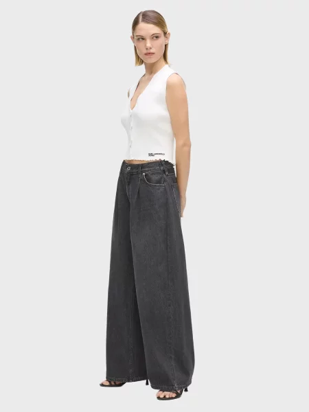Прямые джинсы Karl Lagerfeld Jeans черные