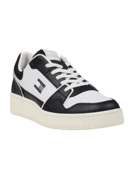 Buty Tommy Jeans Retro Basket black białe