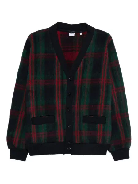 Cardigan Aspesi de lână în carouri verde