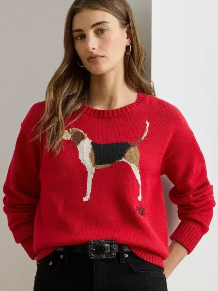 Пуловер Lauren Ralph Lauren червено