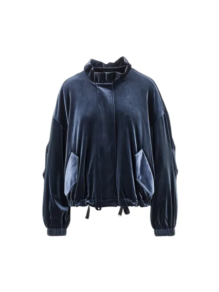 Kurtka bomber Emporio Armani ze sznurkiem niebieski