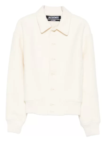Vunena bomber jakna Jacquemus bijela