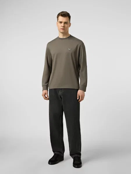 Лонгслів Emporio Armani сірий