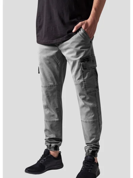 Pantaloni cargo Urban Classics din țesătură twill alergare negru