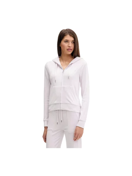 Bluza z kapturem Juicy Couture z kapturem klasyczna fioletowa
