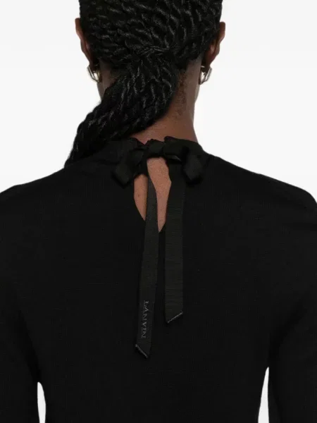 Pulover Lanvin cu decolteu rotund negru