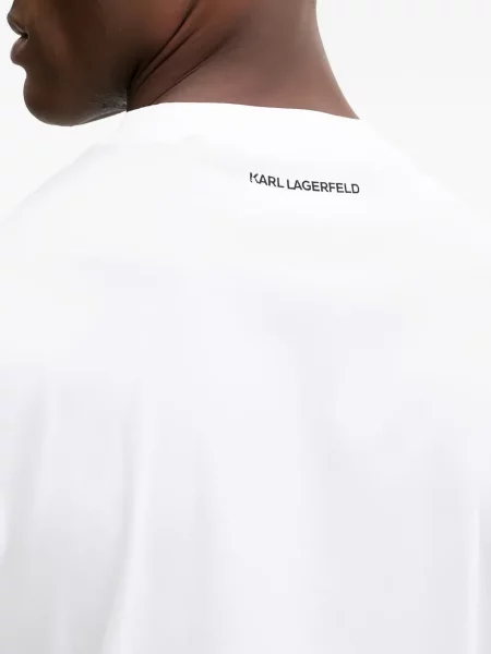 Raštuotas grafiniai marškinėliai Karl Lagerfeld balta