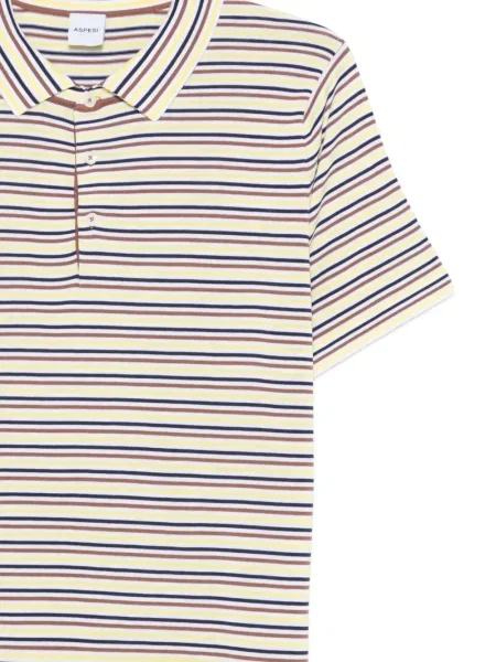 Tricou polo Aspesi cu dungi tricotate