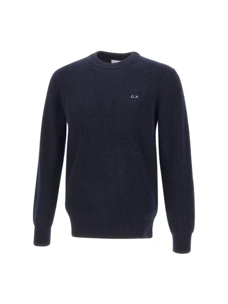 Sweter Sun68 wełniany niebieski