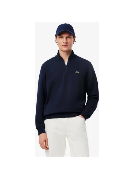 Bluza Lacoste High Neck Half Zip granatowa XS niebieska