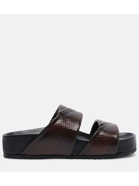 Sandale Dries Van Noten din piele cu platformă maro