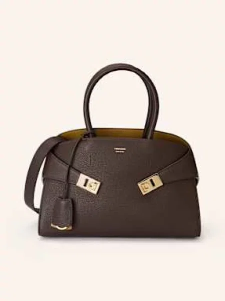 Ferragamo Kabelka Hug tmavě hnědá