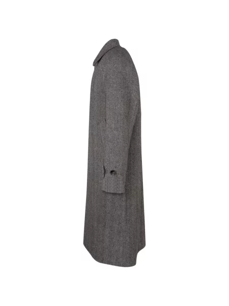 Palton Breras Milano cu model herringbone gri