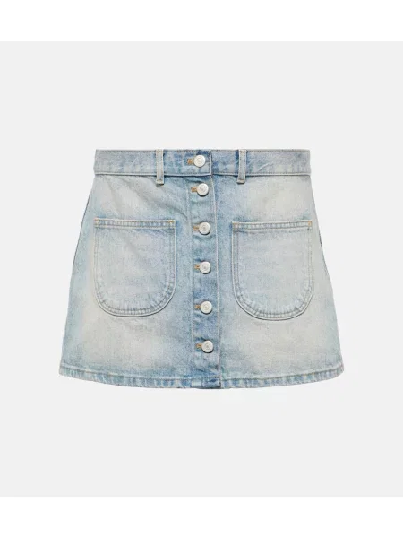 Fustă din denim Courreges albastru