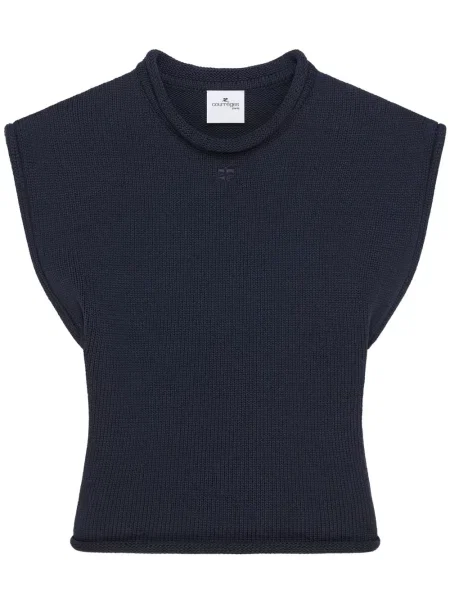 Top Courreges tricotate negru