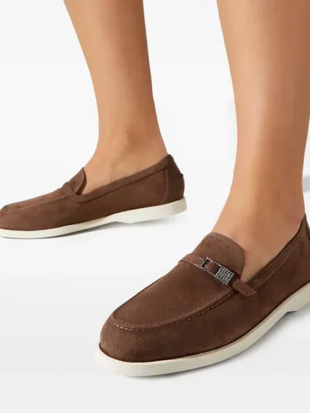 Pantofi loafer Le Silla cu cataramă maro