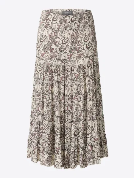 KOROSHI Fustă roz / negru / murdar alb