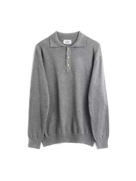 Sweter Soulland wełniany szary