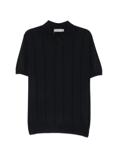 Scurt tricou polo Canali tricotate negru