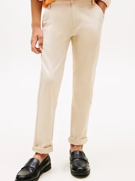 Tommy Hilfiger hlače chinos za djecu od pamuka bež