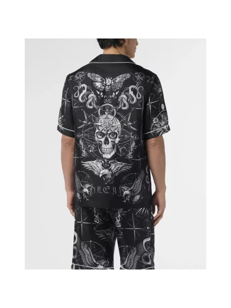 Koszula Philipp Plein z nadrukiem czarna