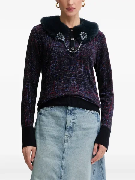 Kołnierzykowy sweter Blugirl czarny