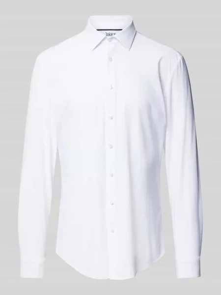 Koszula biznesowa o kroju slim fit z jednolitą fakturą Jake*s biała