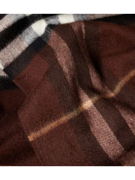 Fular Burberry din cașmir în carouri maro