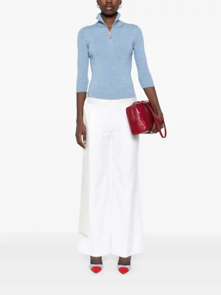 Pantaloni Victoria Beckham alb