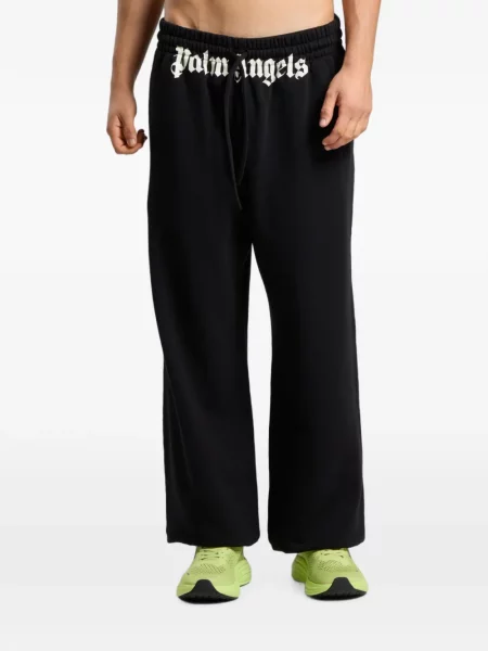 Pantaloni Palm Angels cu imagine alergare negru