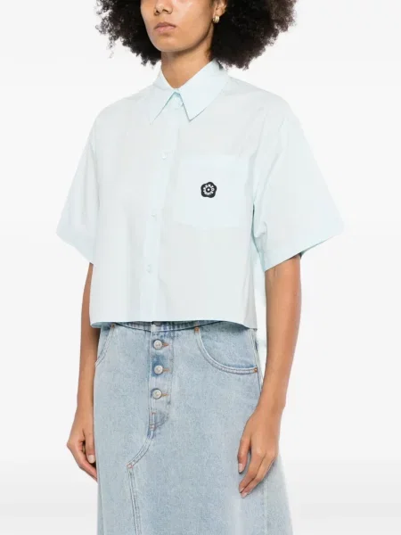 Cămașă Kenzo cu model floral albastru