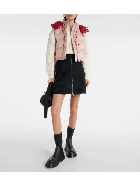 Magas derekú steppelt szoknya Moncler fekete