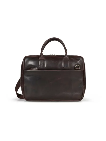 Torba na laptopa Howard London skórzana brązowa