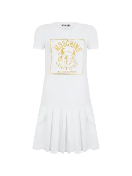 Rochie Moschino cu broderie alb