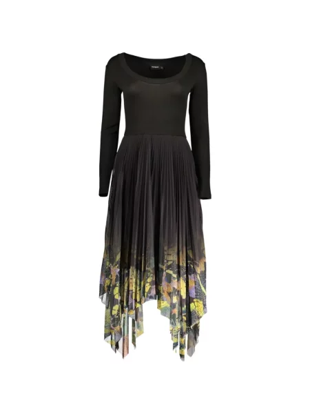 Rochie midi Desigual cu model floral cu imagine negru