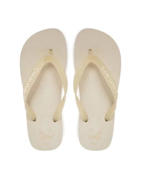 В'єтнамки Calvin Klein Beach Sandal Flatform Tpu eggshell/bright white білі