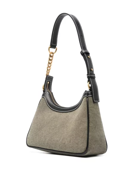 Geantă de mână Balmain cu imagine verde