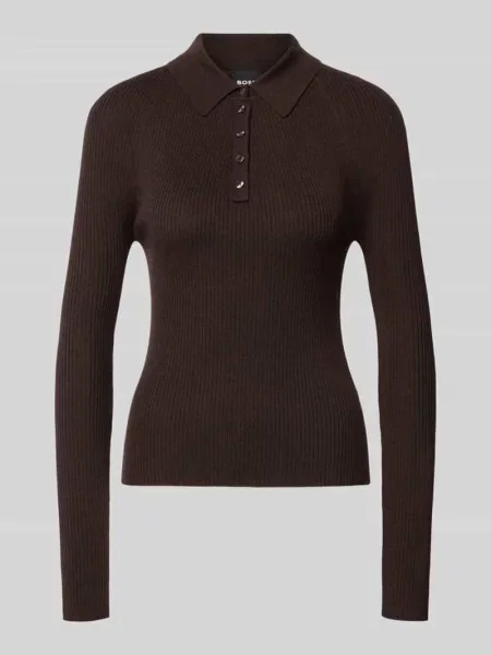 Sweter w kroju regular fit z czystej wełny model Faelina' Boss